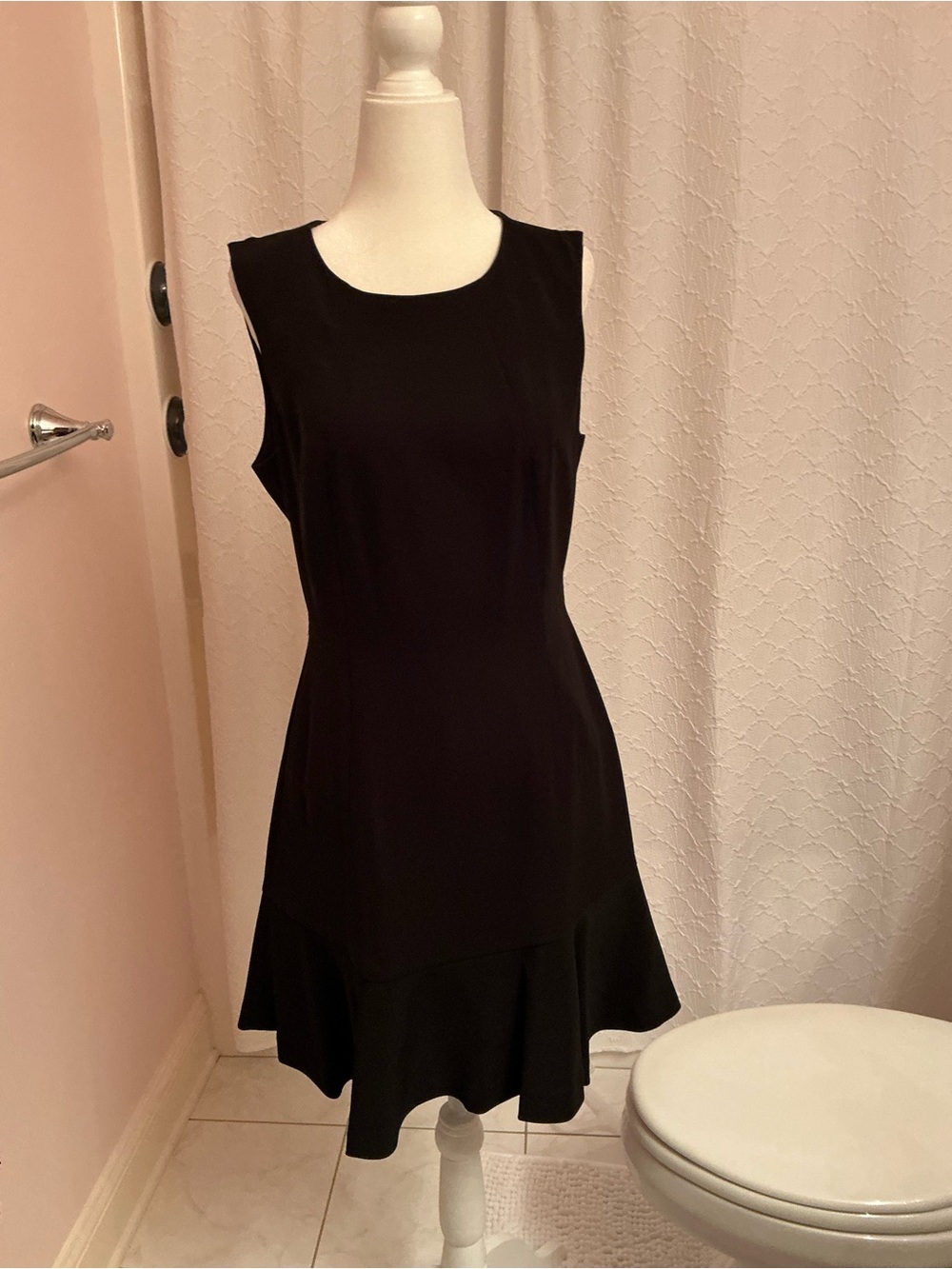 1. State Black Sleeveless Flare Hem Mini Dress